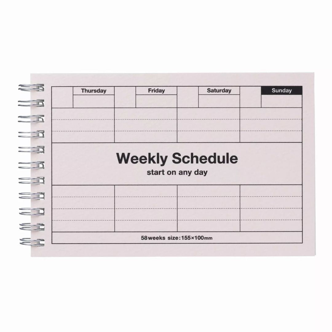 Undated Weekly Schedule - Mark's Tokyo - Light Pink - Mark's Inc.