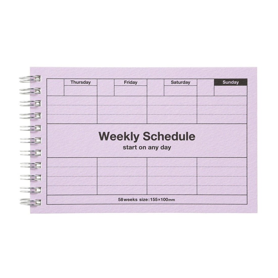 Undated Weekly Schedule - Mark's Tokyo - Light Purple - Mark's Inc.