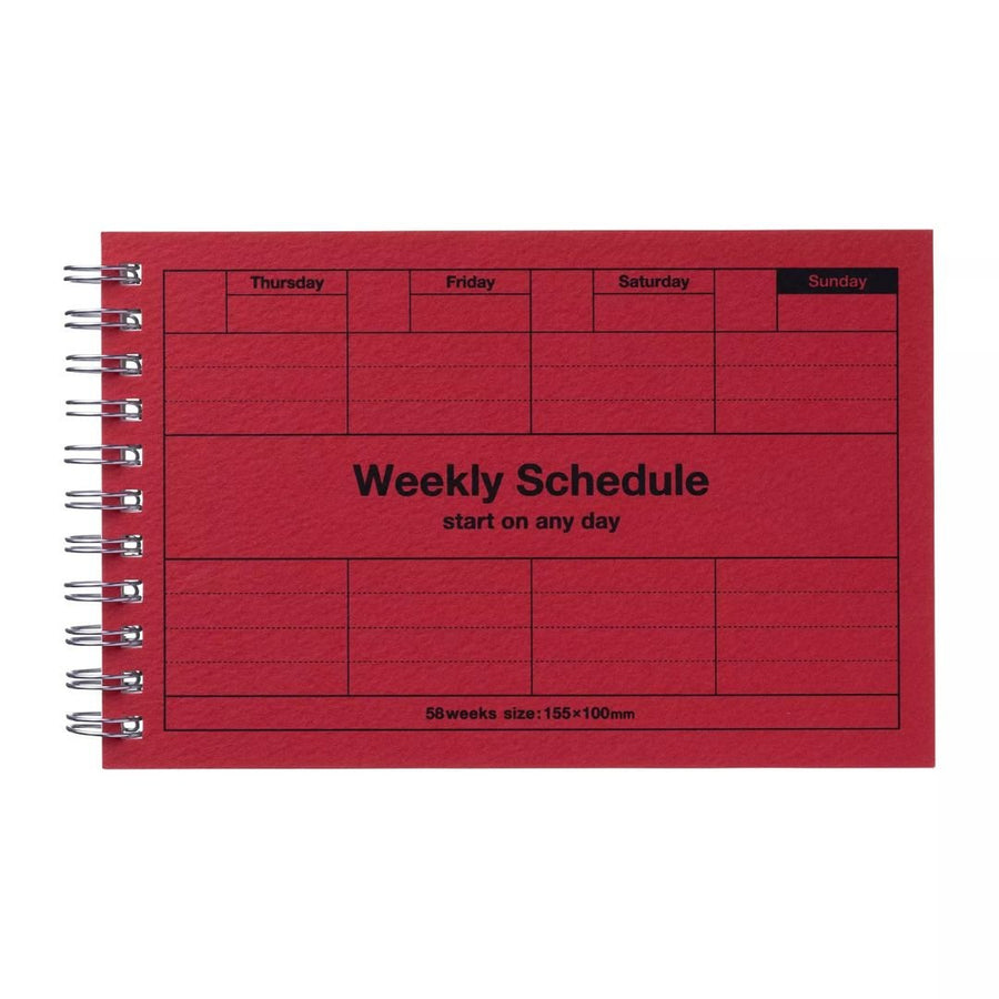 Undated Weekly Schedule - Mark's Tokyo - Red - Mark's Inc.