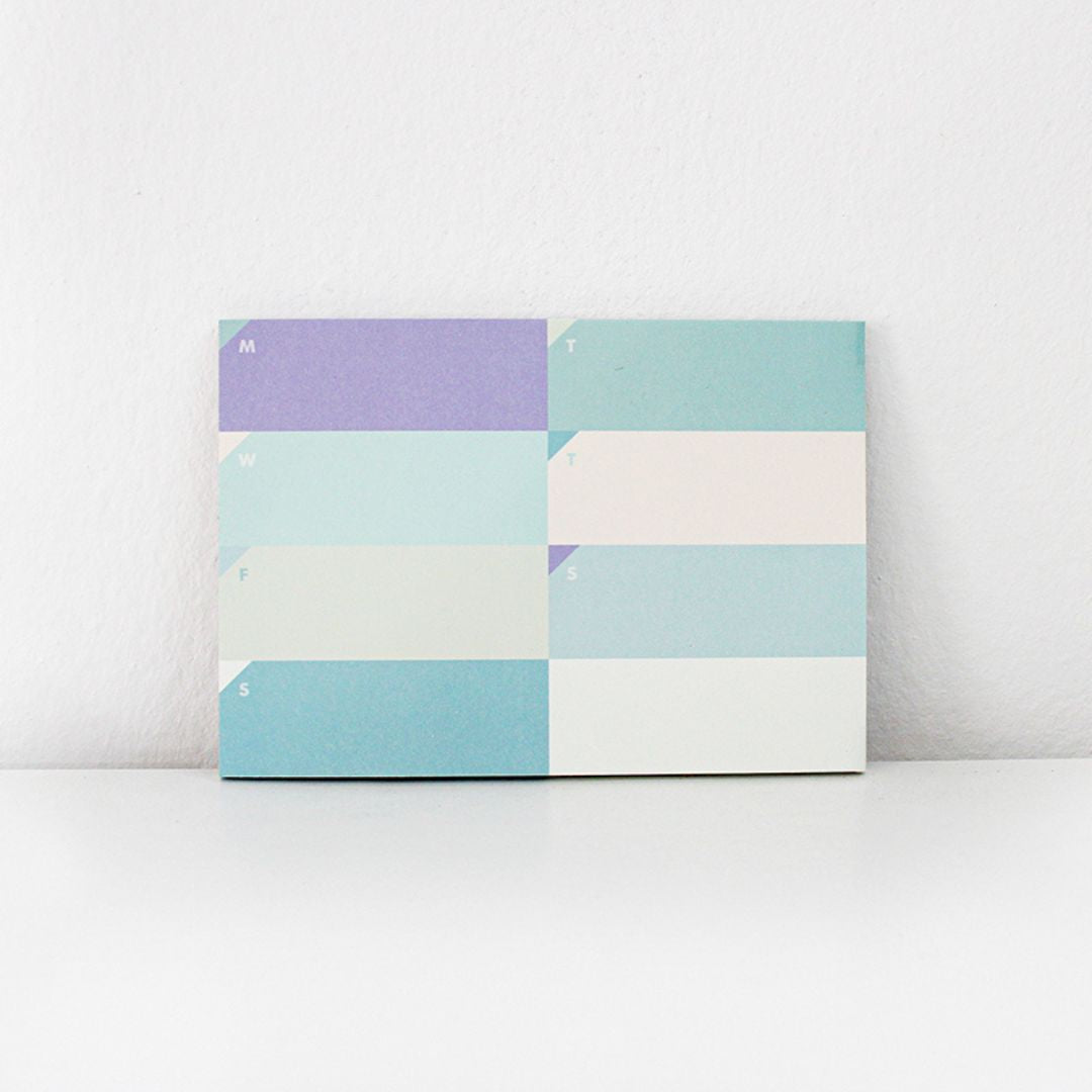 Mini Weekly Desk Pad - Paperways Palette-Notepads-Paperways-Water Lilies