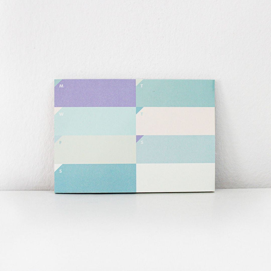 Mini Weekly Desk Pad - Paperways Palette-Notepads-Paperways-Water Lilies