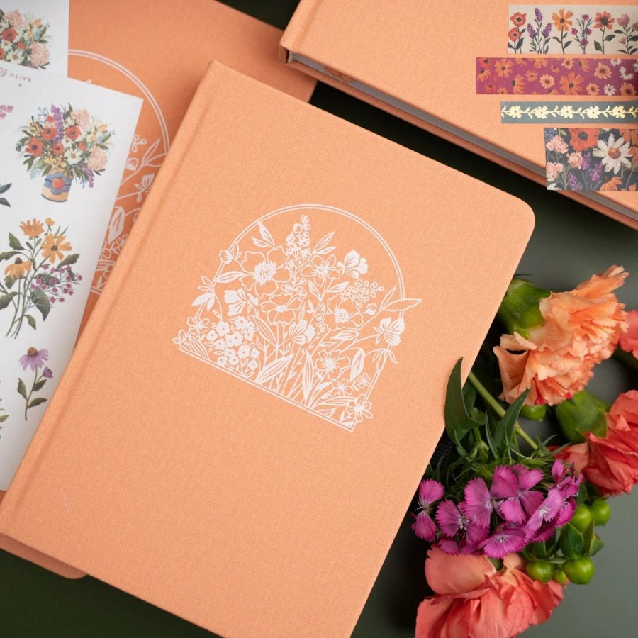 Wildflowers Framed Dotted Journal - Archer & Olive - B5 - Archer & Olive