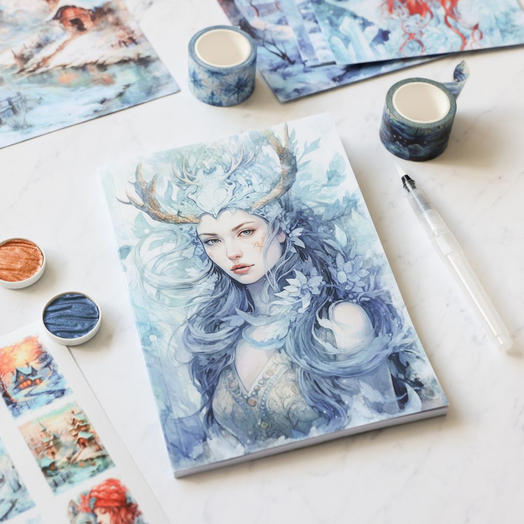 Winter Queen A5 Dotted Notebook-Notebooks-Under the Rowan Trees-
