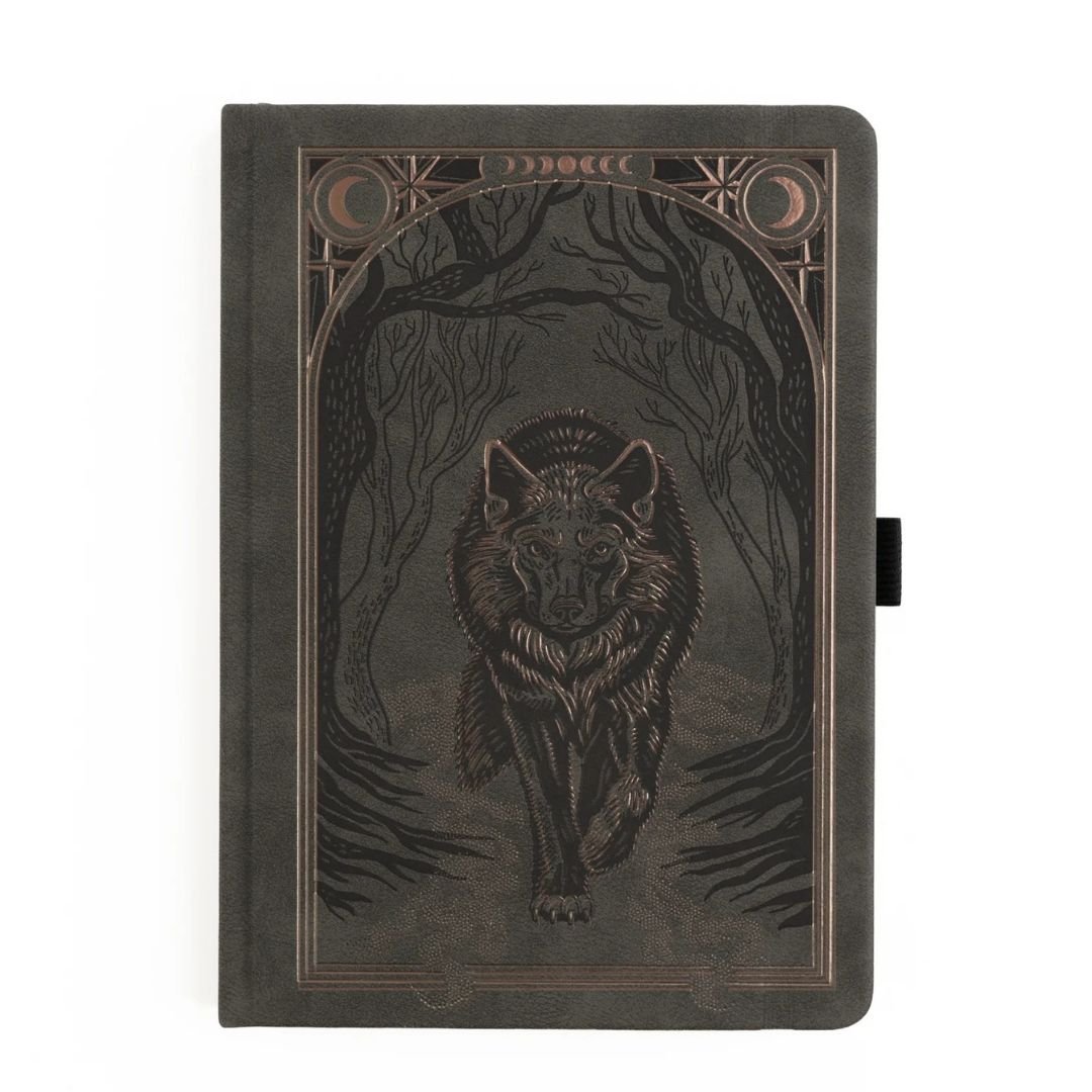 Wolf In The Night Dot Grid Journal - B6 - Archer & Olive