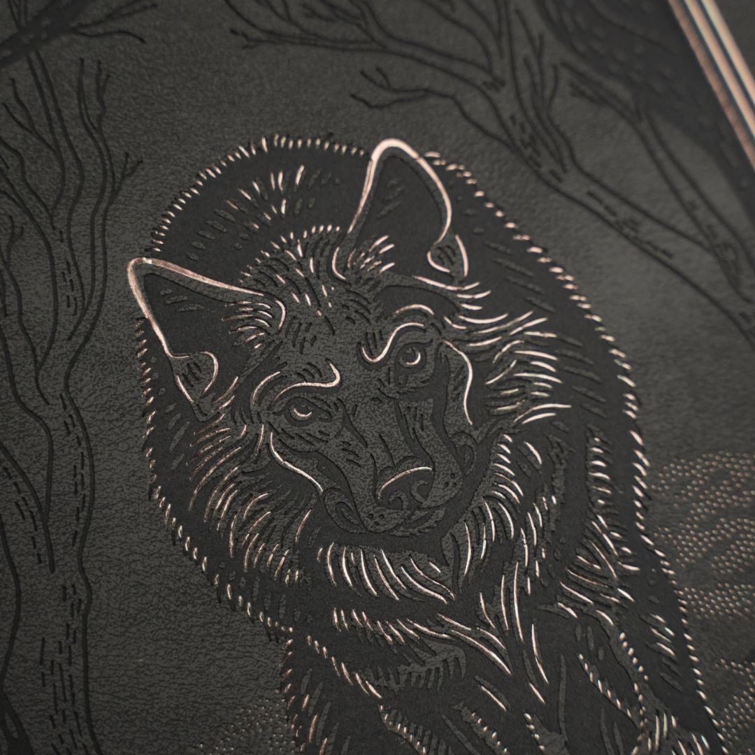Wolf In The Night Dot Grid Journal - B6 - Archer & Olive