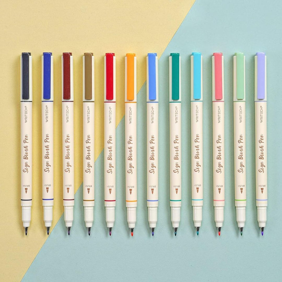Writech Sign Brush Pens Sets of 6 - Vibrant - Writech