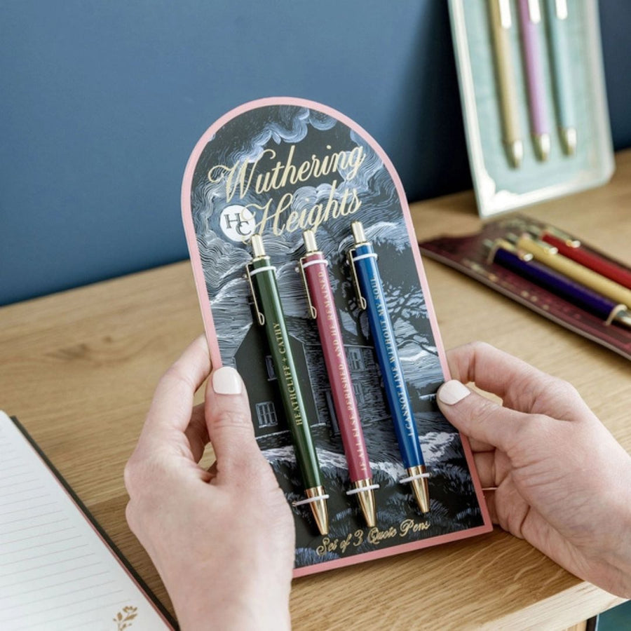Wuthering Heights Set of 3 Metal Ballpoint Pens - Portico Designs