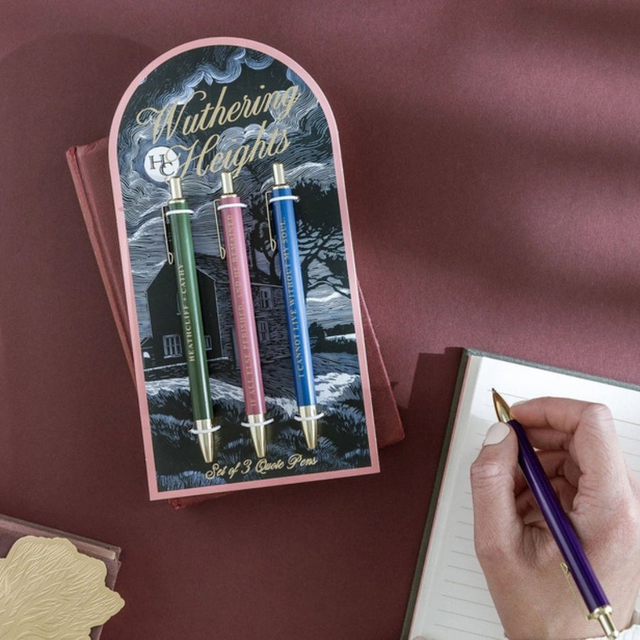 Wuthering Heights Set of 3 Metal Ballpoint Pens - Portico Designs