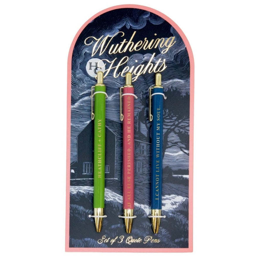 Wuthering Heights Set of 3 Metal Ballpoint Pens - Portico Designs