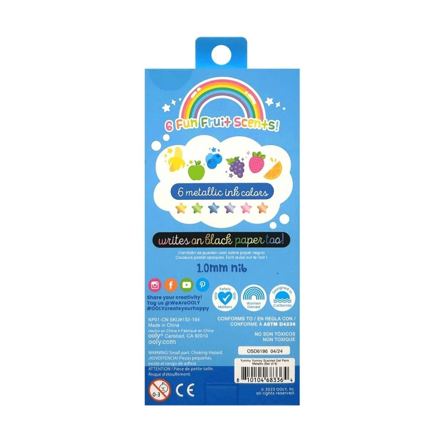 Yummy Yummy Scented Gel Pens Metallic - Set of 6 - Ooly