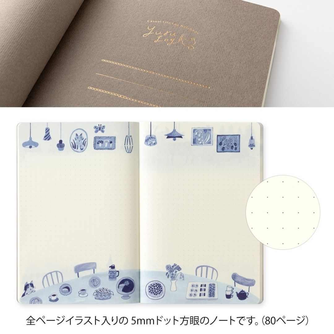Yuru Log Notebook B6 - Blue Nordic - 