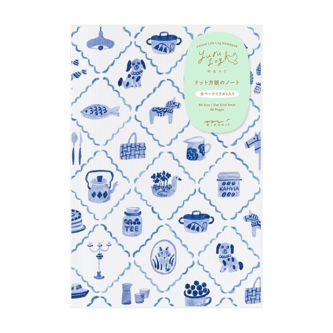 Yuru Log Notebook B6 - Blue Nordic - 