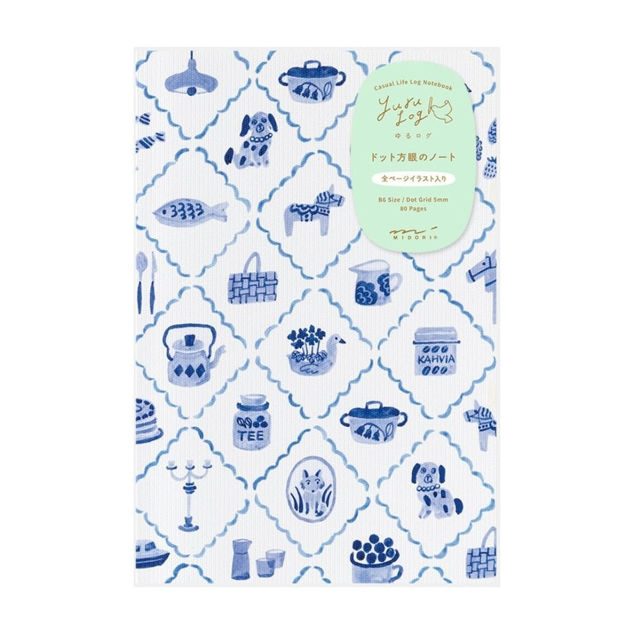 Yuru Log Notebook B6 - Blue Nordic - 