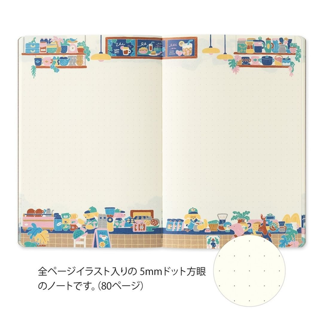 Yuru Log Notebook B6 - Coffee Shop - Midori