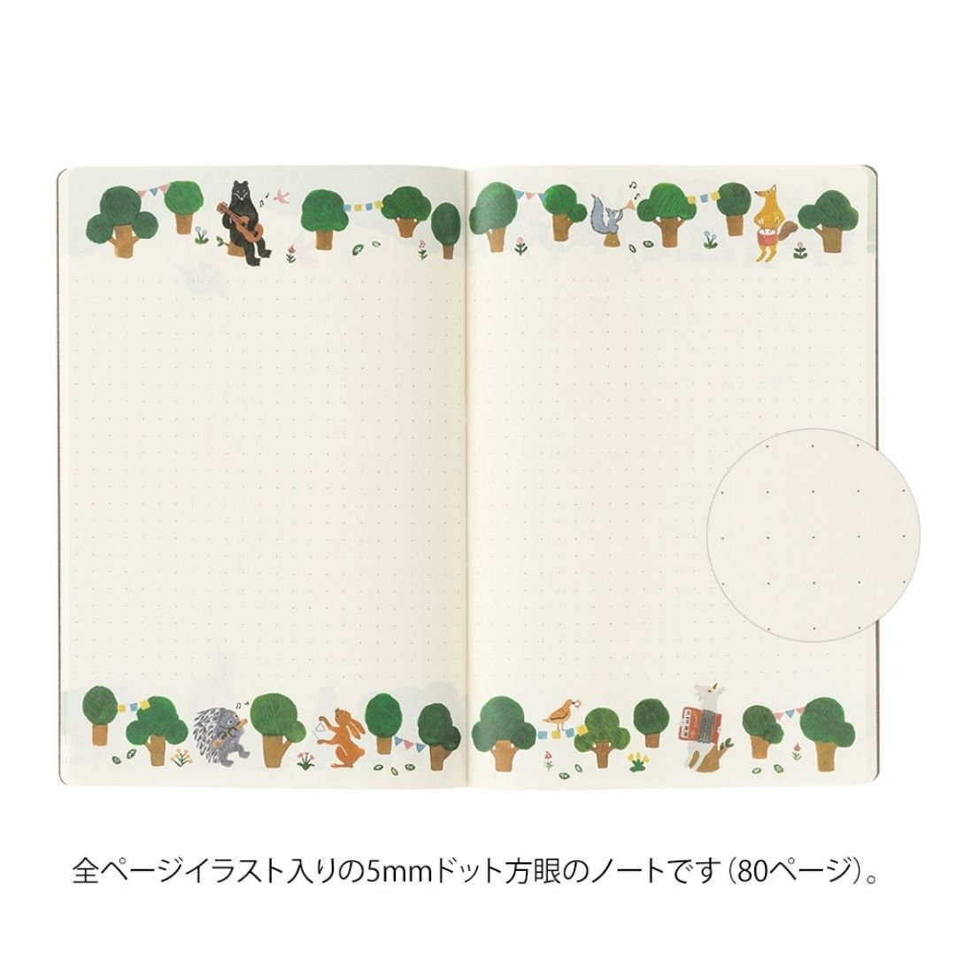 Yuru Log Notebook B6 - Forest Animal - Under the Rowan Trees