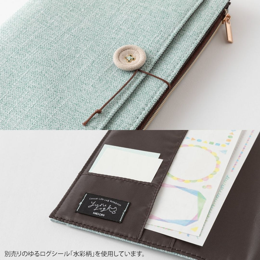 Yuru Log Notebook Cloth Cover B6 Light Blue - Under the Rowan Trees