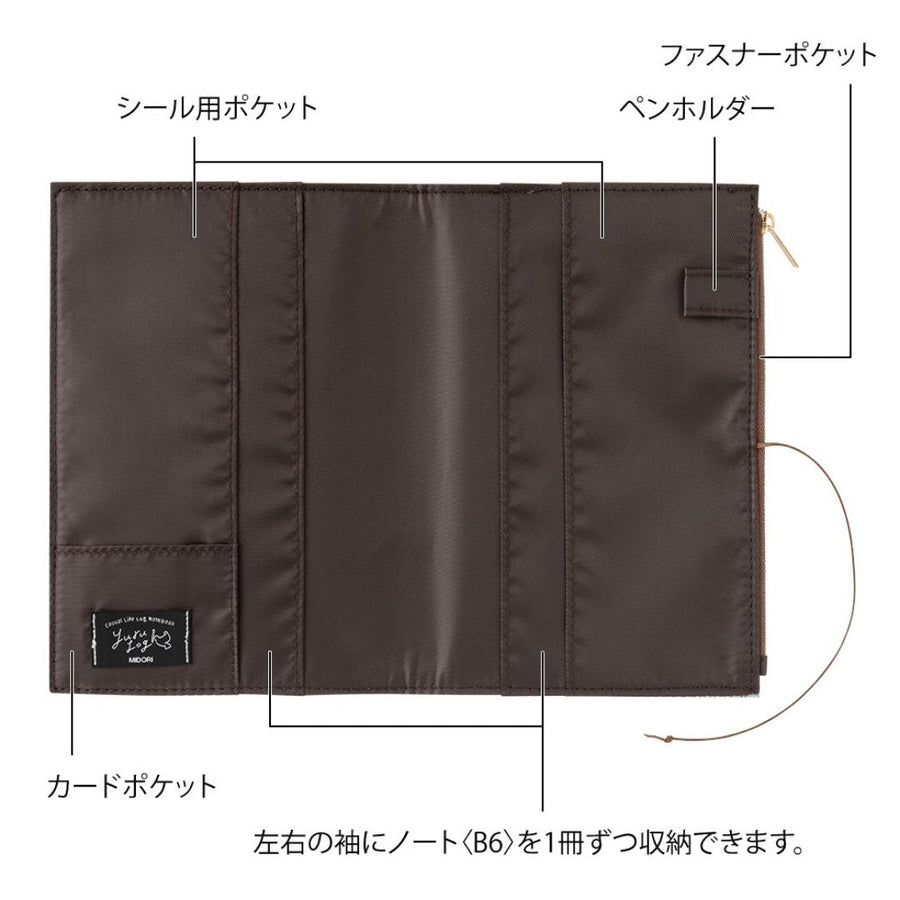Yuru Log Notebook Cloth Cover B6 Light Blue - Under the Rowan Trees