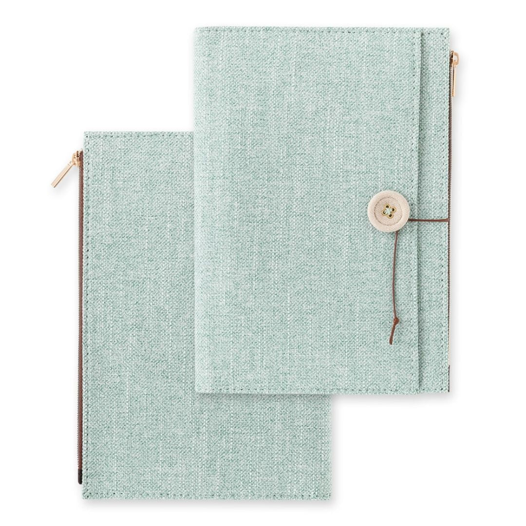Yuru Log Notebook Cloth Cover B6 Light Blue - Under the Rowan Trees