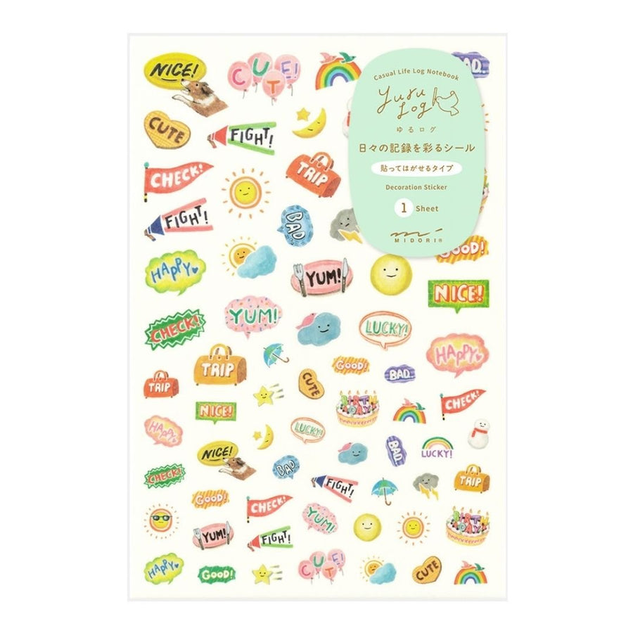 Yuru Log Sticker Sheet - Animal - Under the Rowan Trees
