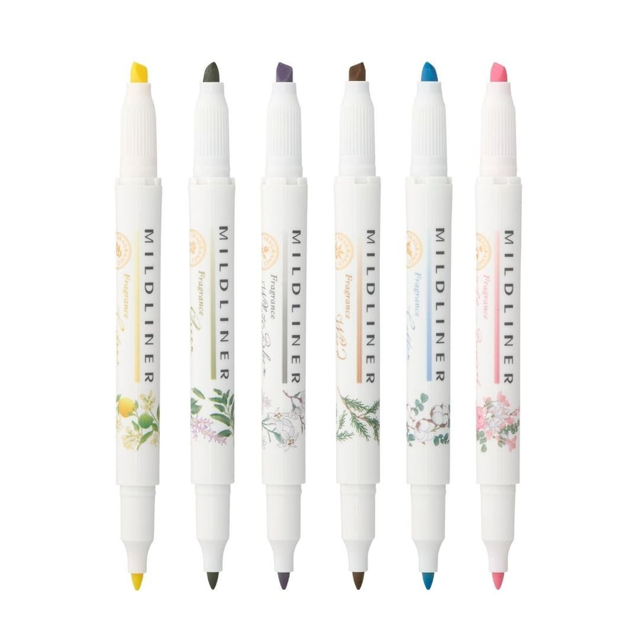 Zebra Mildliner Fragrance Duo-Tip Pens - Set of 6 - Zebra