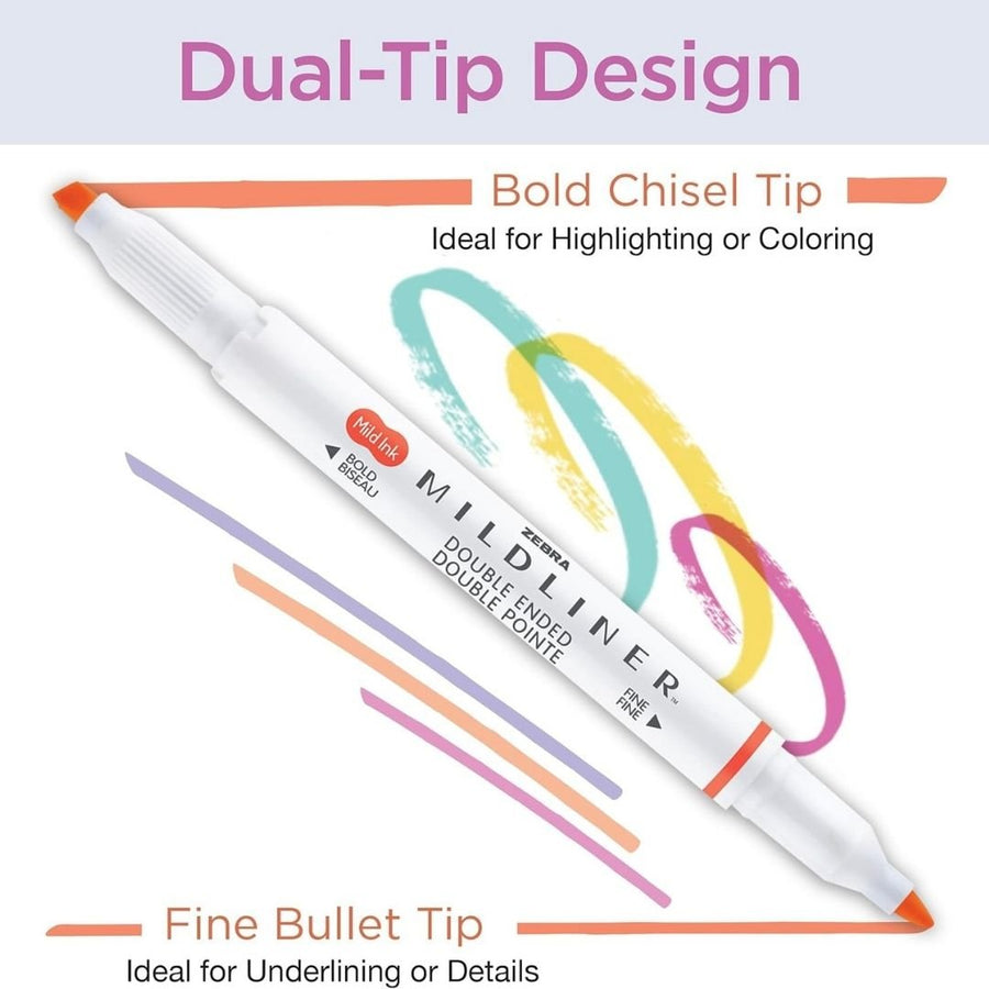 Zebra Mildliner Gentle and Neutral Set 10 Pack - Zebra