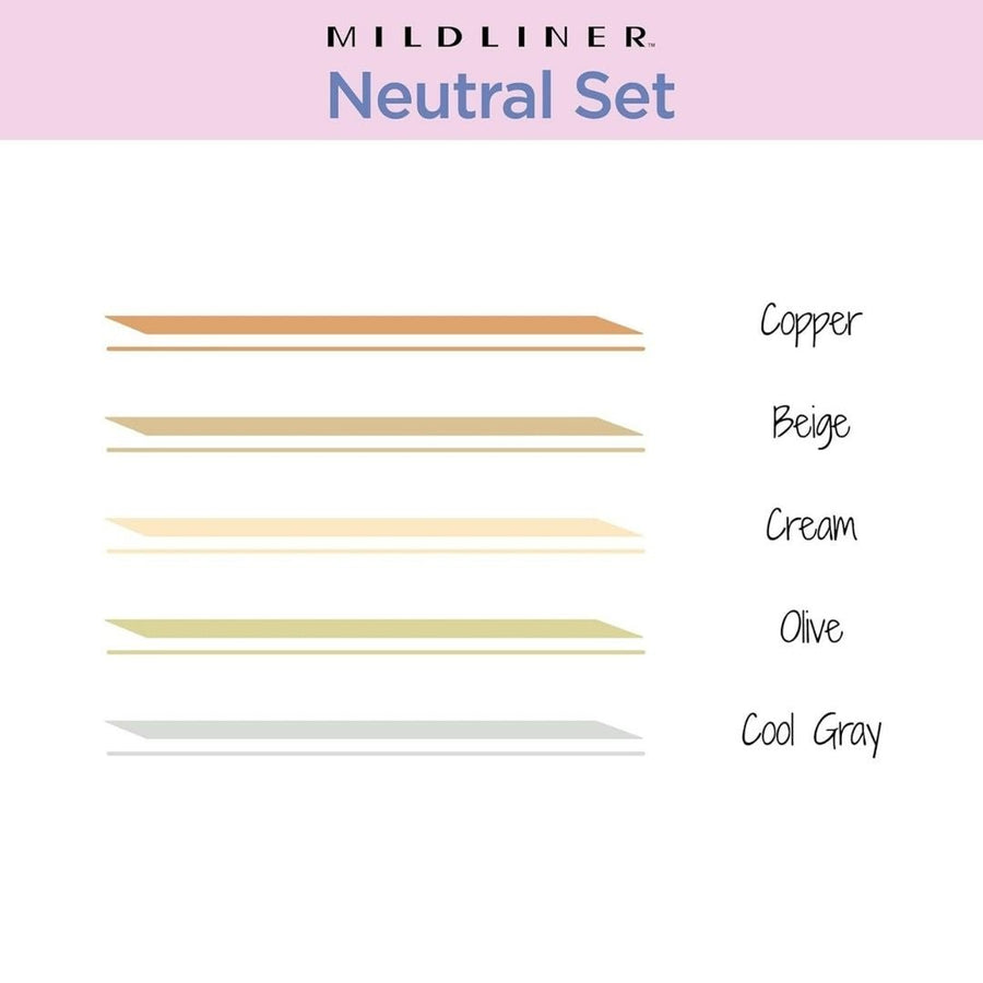 Zebra Mildliner Neutral Set 5 Pack - Zebra