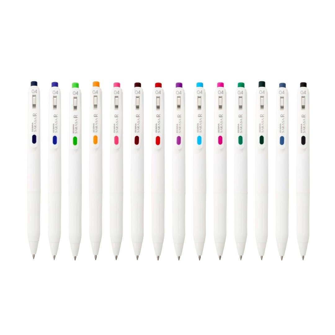 Zebra Sarasa r 0.4mm Retractable Gel Pens - Black - Zebra