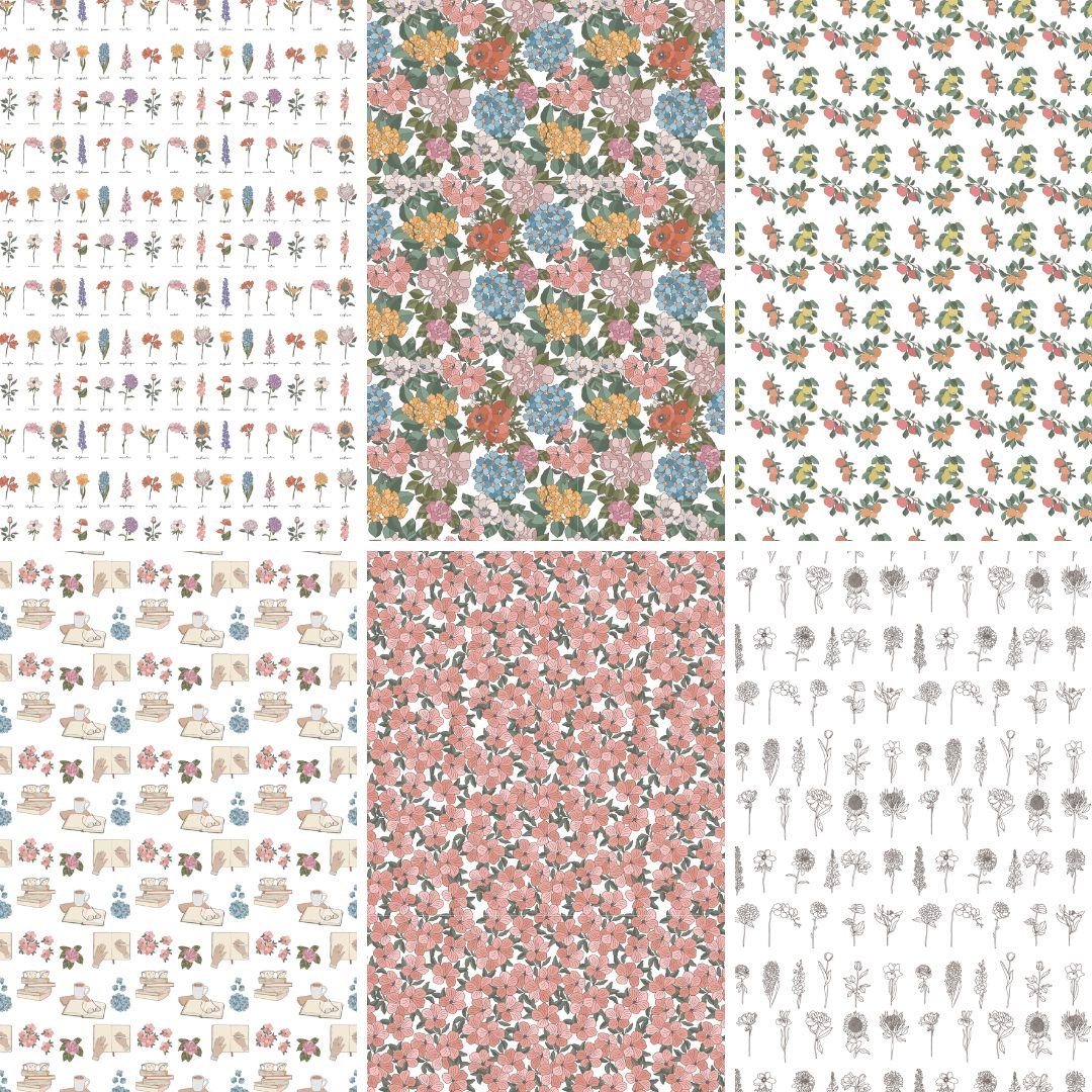 Botanics Digital Scrapbook Papers-Digital Downloads-Under the Rowan Trees-