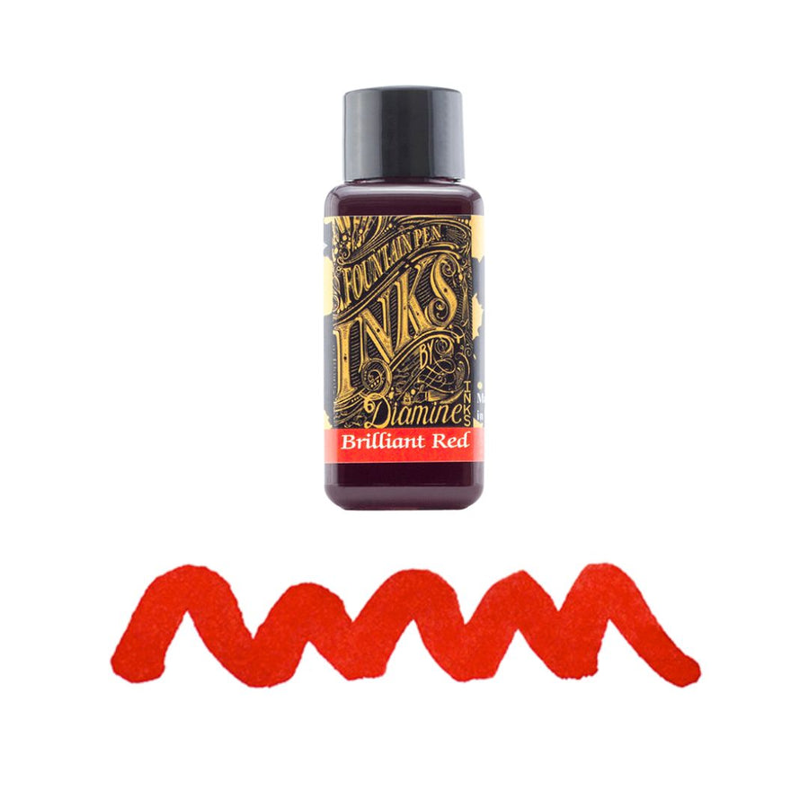 Reds & Pinks Diamine Fountain Pen Inks 30ml - Brilliant Red
