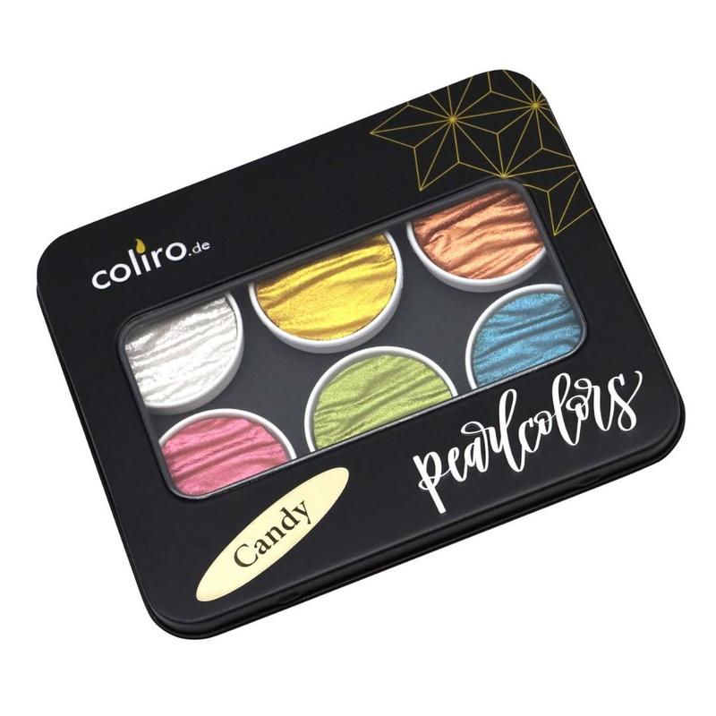 Candy Finetec Coliro Pearlcolors Set of Six-Calligraphy Inks-Coliro-