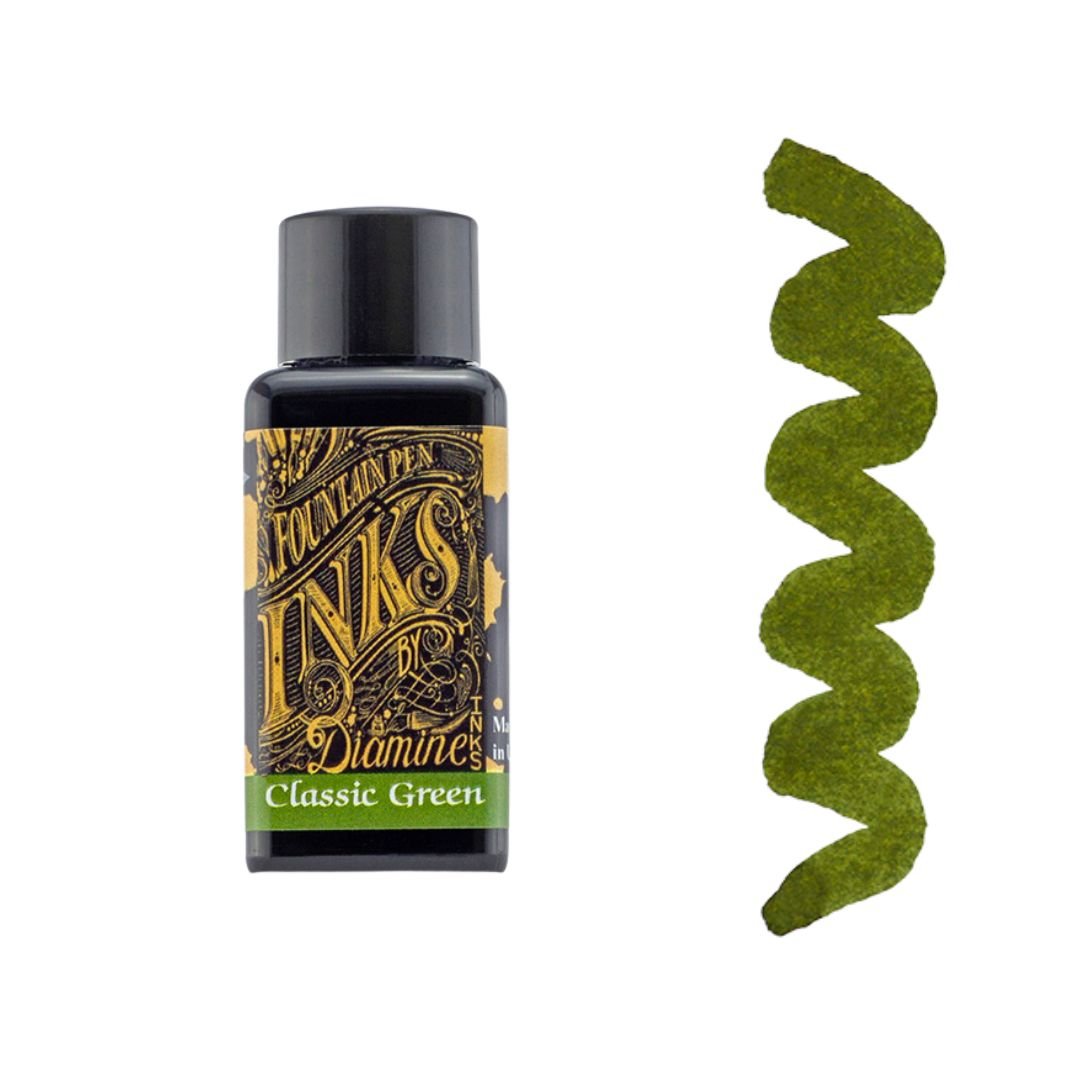 Greens Diamine Fountain Pen Inks 30ml-Fountain Pen Inks-Diamine-Classic Green