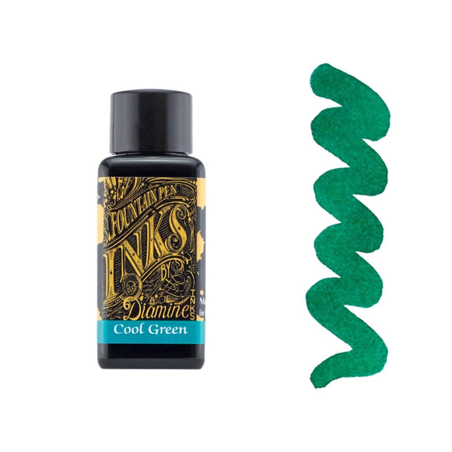 Greens Diamine Fountain Pen Inks 30ml-Fountain Pen Inks-Diamine-Cool Green