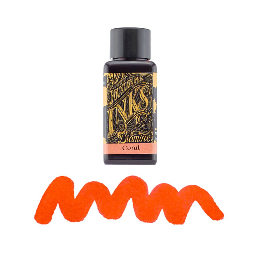 Reds & Pinks Diamine Fountain Pen Inks 30ml - Coral