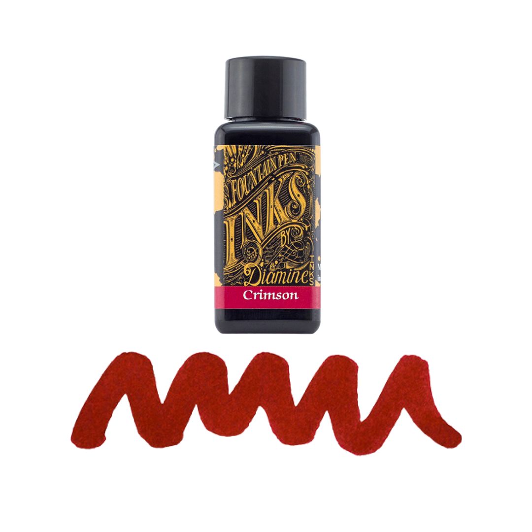 Reds & Pinks Diamine Fountain Pen Inks 30ml - Crimson