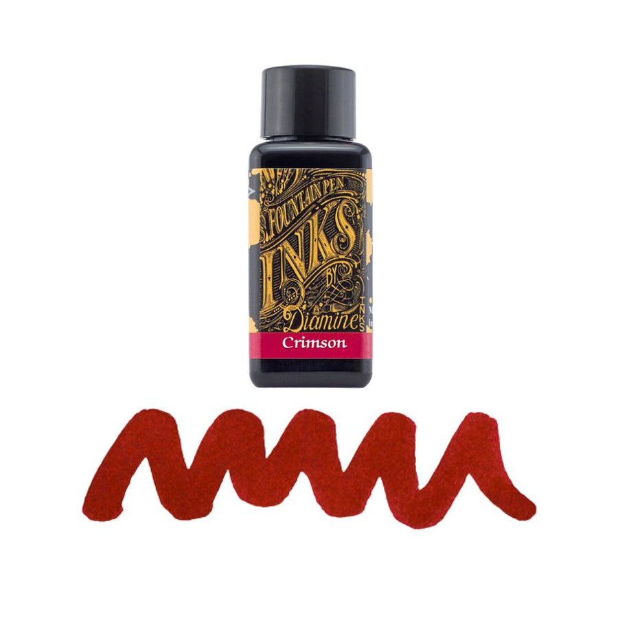 Reds & Pinks Diamine Fountain Pen Inks 30ml - Crimson
