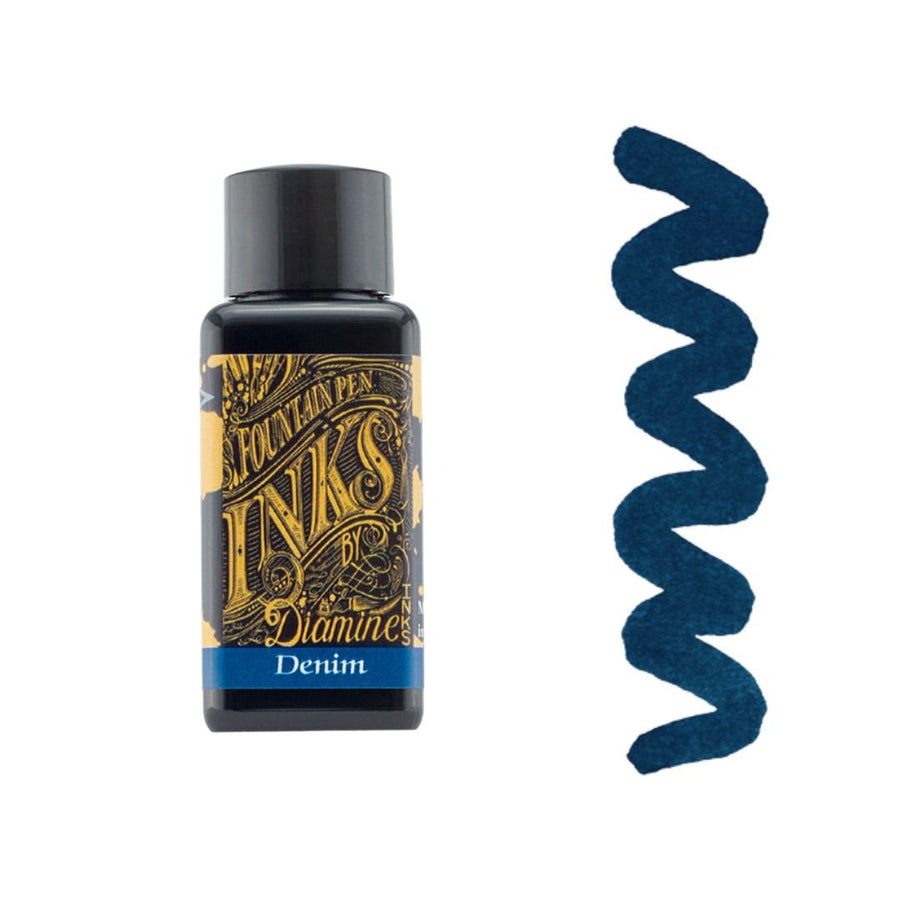 Blues Diamine Fountain Pen Inks 30ml-Fountain Pen Inks-Diamine-Denim