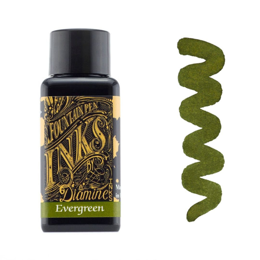 Greens Diamine Fountain Pen Inks 30ml-Fountain Pen Inks-Diamine-Evergreen