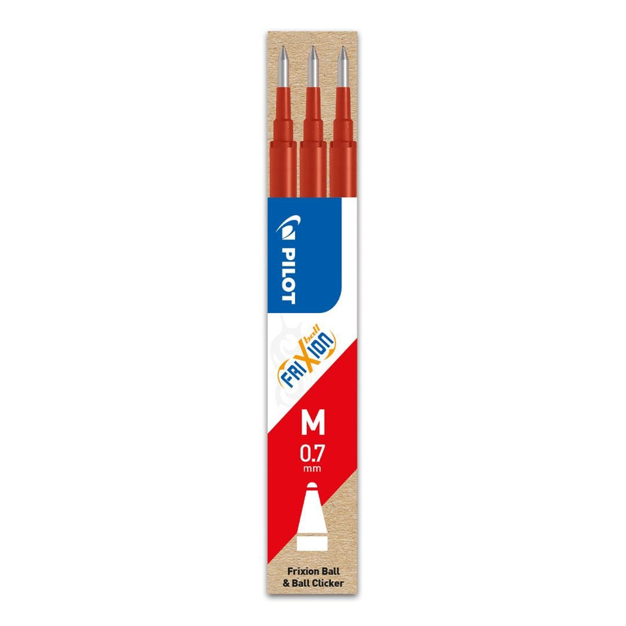 Frixion Ball Refills 0.7mm - 3 Pack-Refills-Pilot-Red