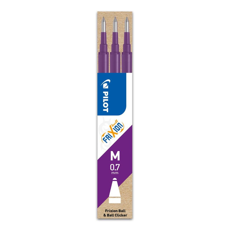 Frixion Ball Refills 0.7mm - 3 Pack-Refills-Pilot-Violet