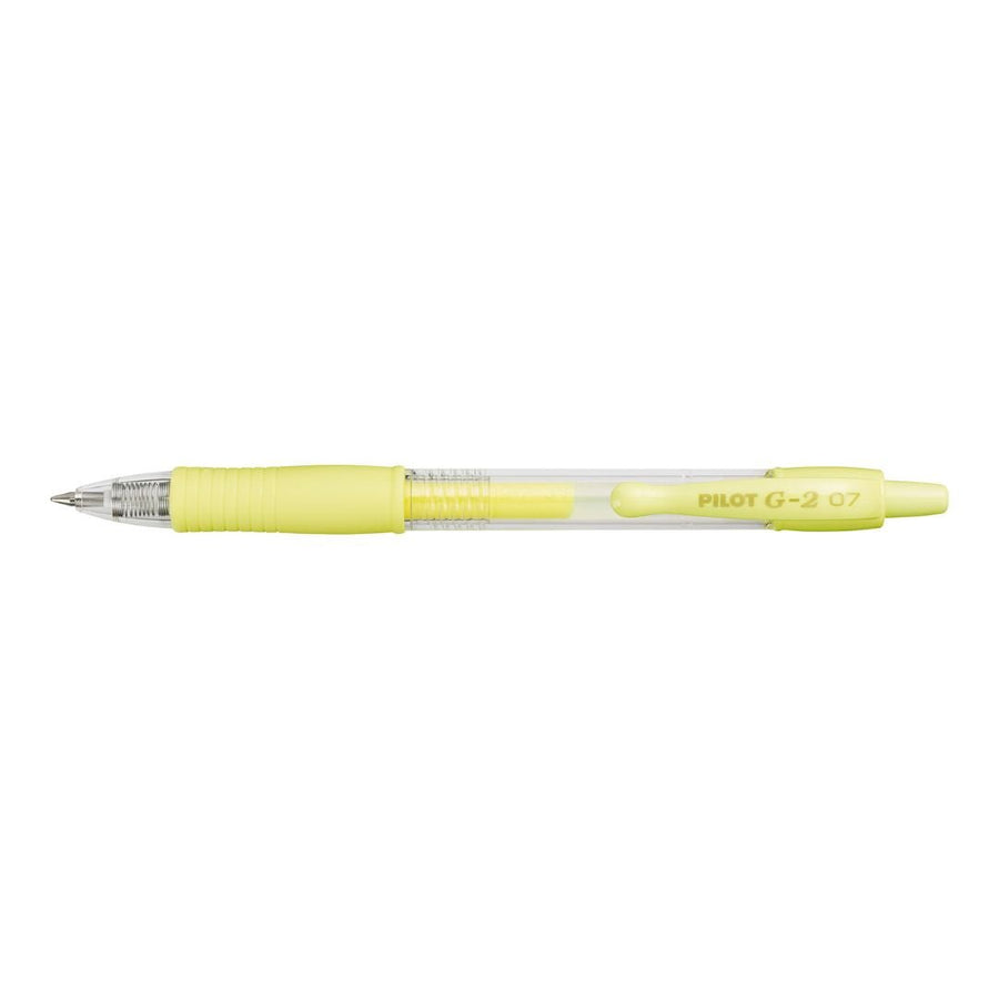 Pastel Gel Pens G-2 07 Pilot-Pens-Pilot-Pastel Yellow