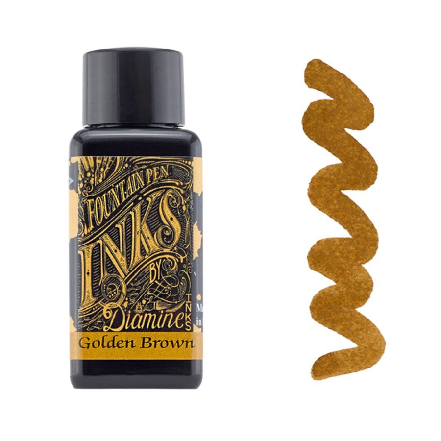 Browns Diamine Fountain Pen Inks 30ml - Golden Brown
