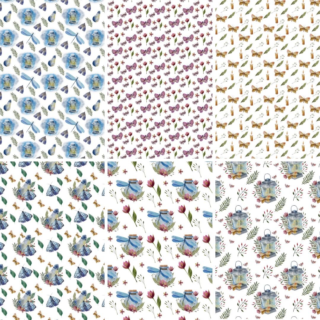Illuminate Digital Scrapbook Papers-Digital Downloads-Under the Rowan Trees-