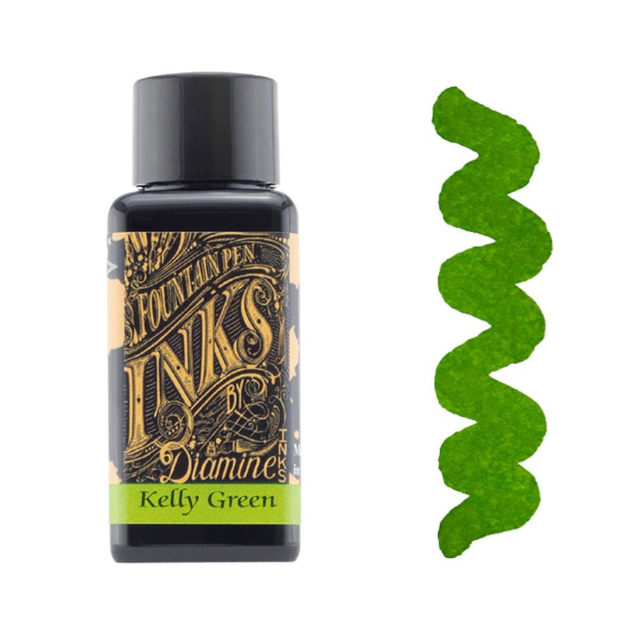 Greens Diamine Fountain Pen Inks 30ml-Fountain Pen Inks-Diamine-Kelly Green