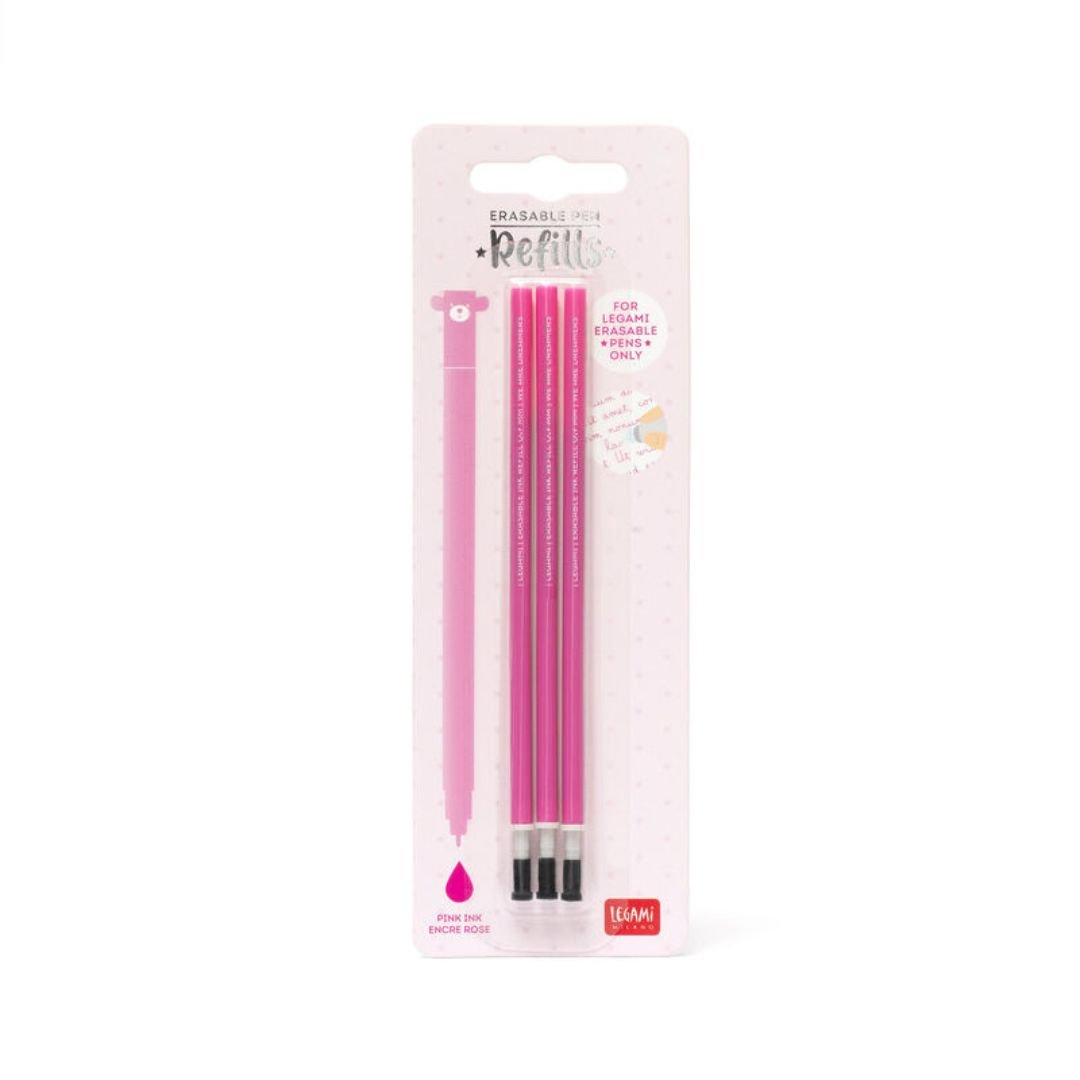 Legami Erasable Pen Refills - Pack of 3-Refills-Legami-Pink