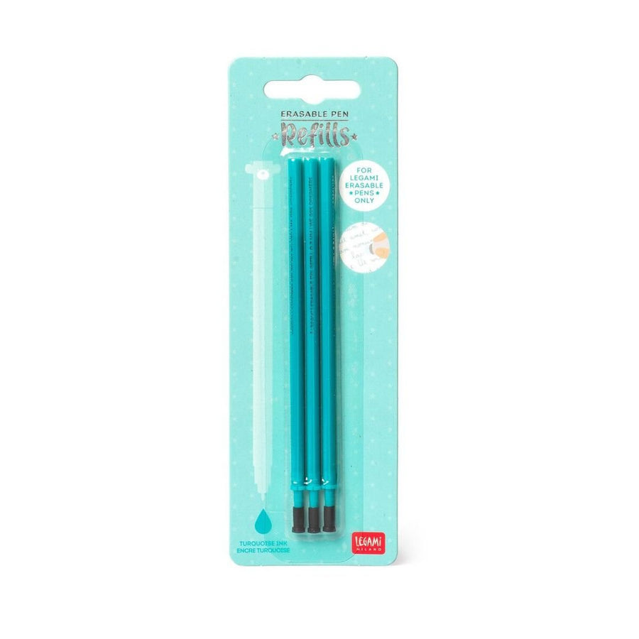 Legami Erasable Pen Refills - Pack of 3-Refills-Legami-Turquoise