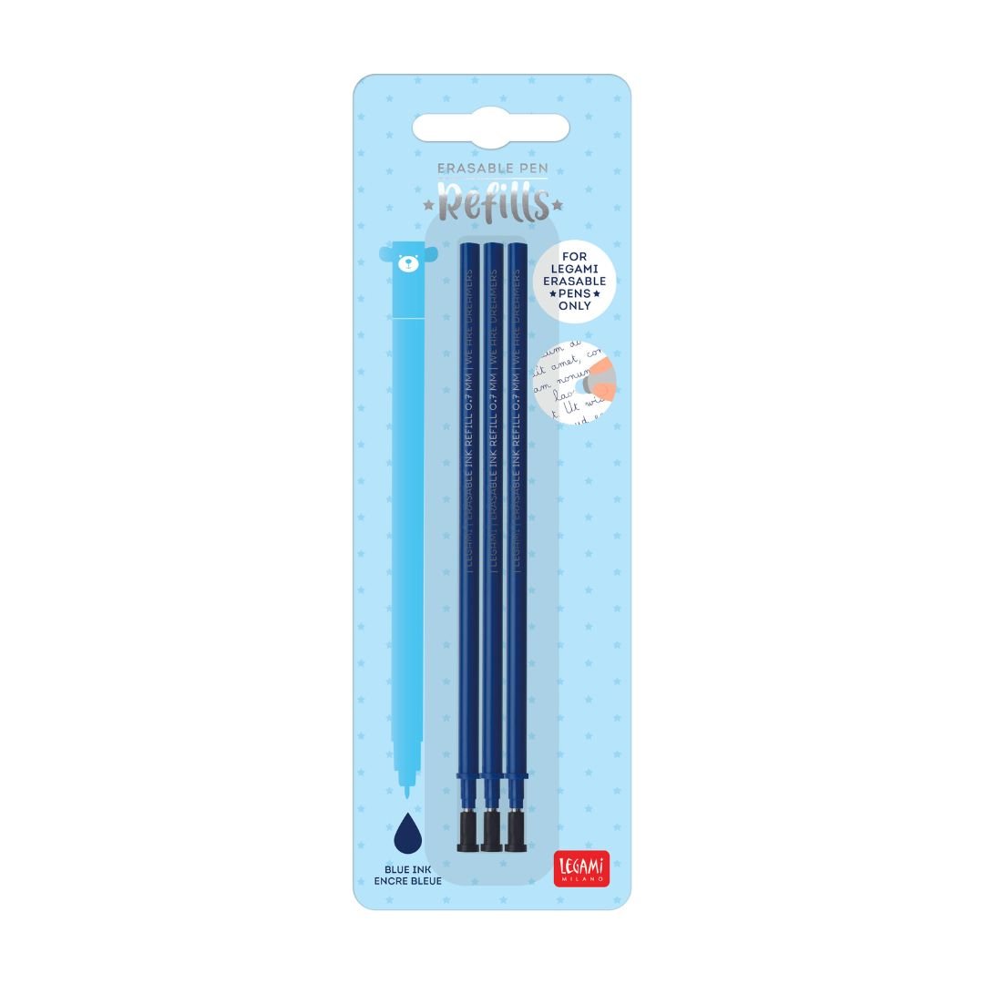 Legami Erasable Pen Refills - Pack of 3-Refills-Legami-Blue