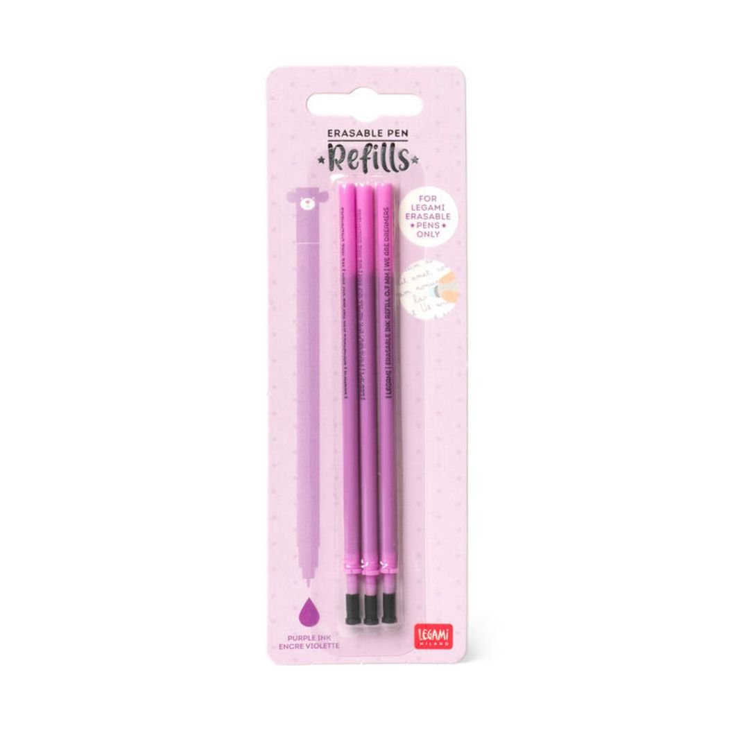 Legami Erasable Pen Refills - Pack of 3-Refills-Legami-Purple