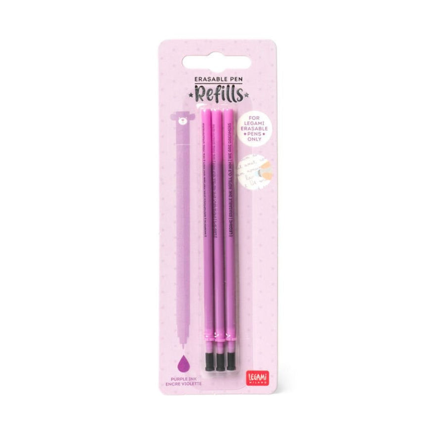 Legami Erasable Pen Refills - Pack of 3-Refills-Legami-Purple