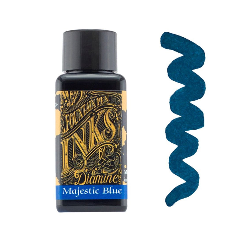 Blues Diamine Fountain Pen Inks 30ml-Fountain Pen Inks-Diamine-Majestic Blue