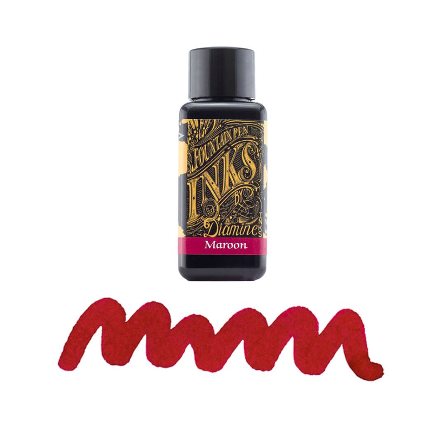 Reds & Pinks Diamine Fountain Pen Inks 30ml - Maroon